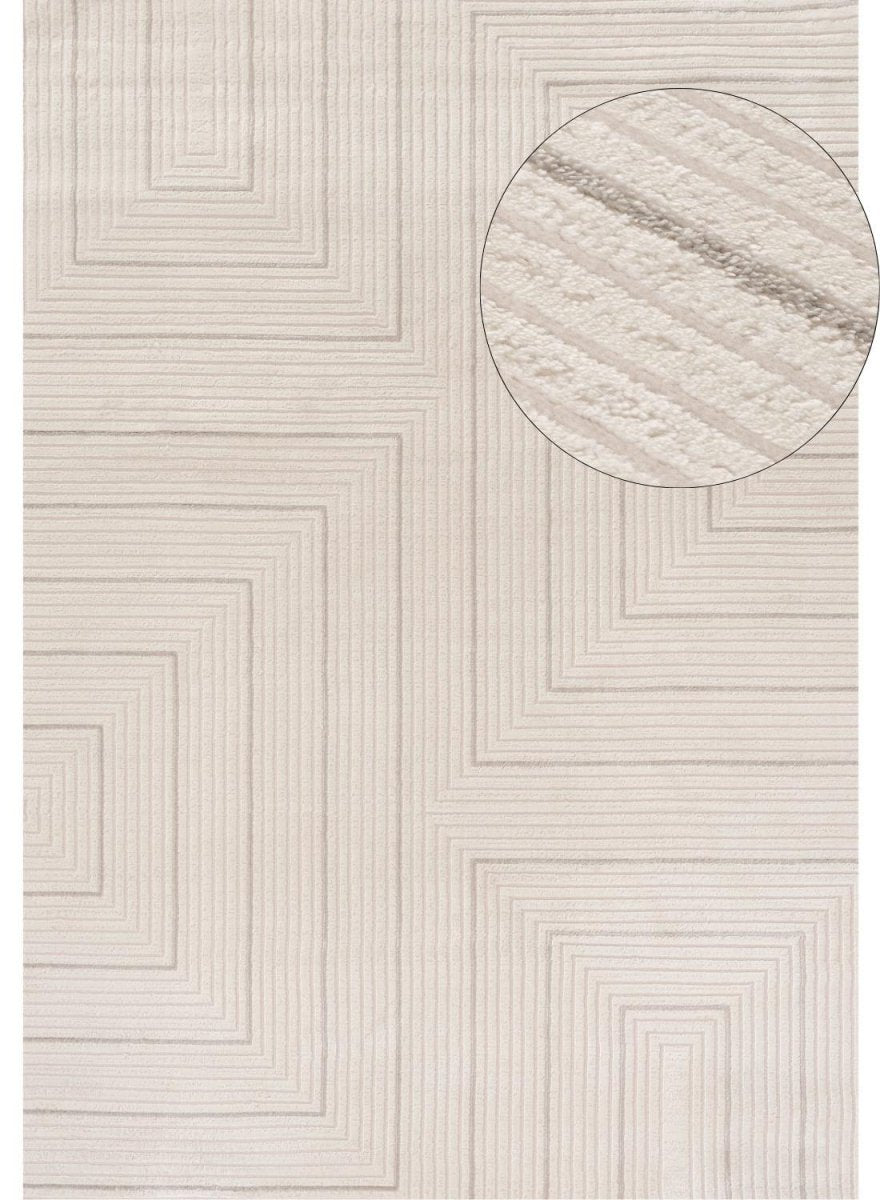 Carmel Cream - Grey Geometric Rug | 6040 - Joe’s Haven