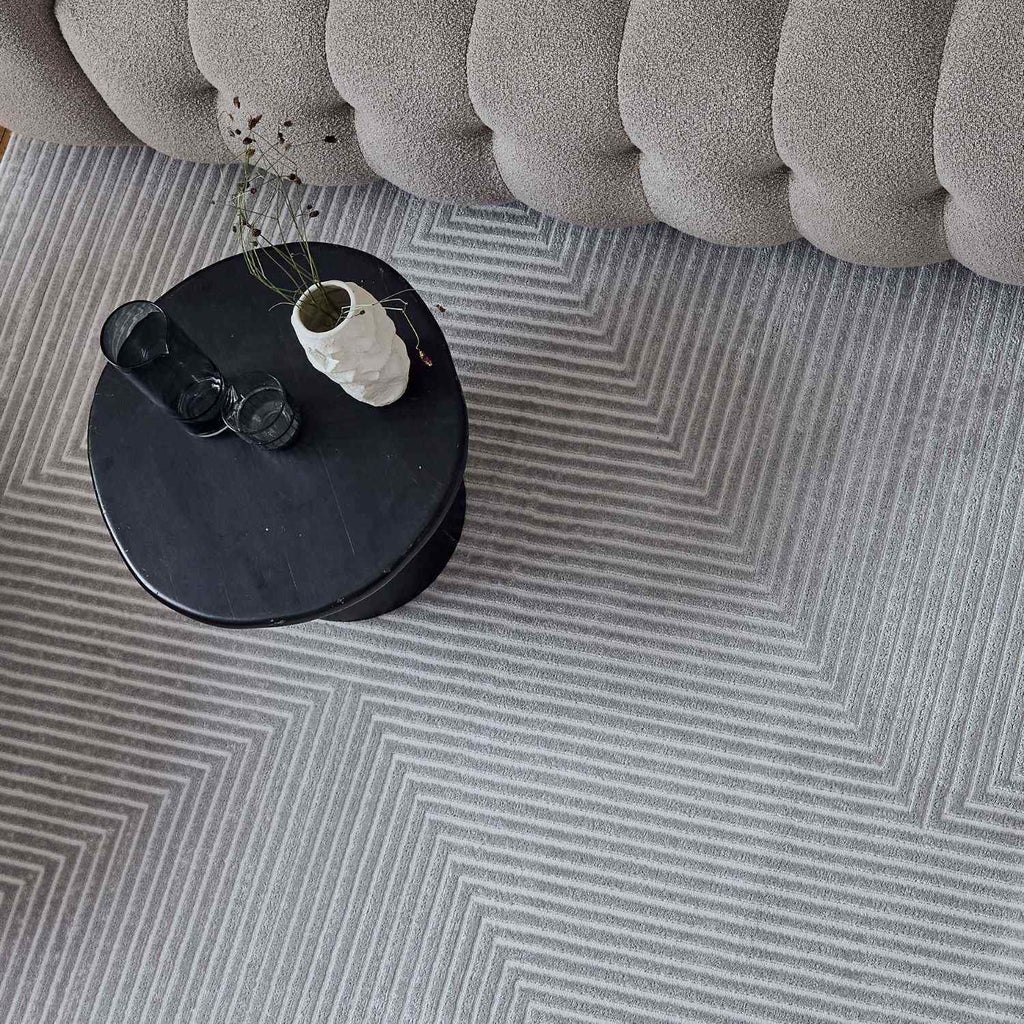 Carmel Grey-Cream Geometric Rug | 6050 - Joe’s Haven