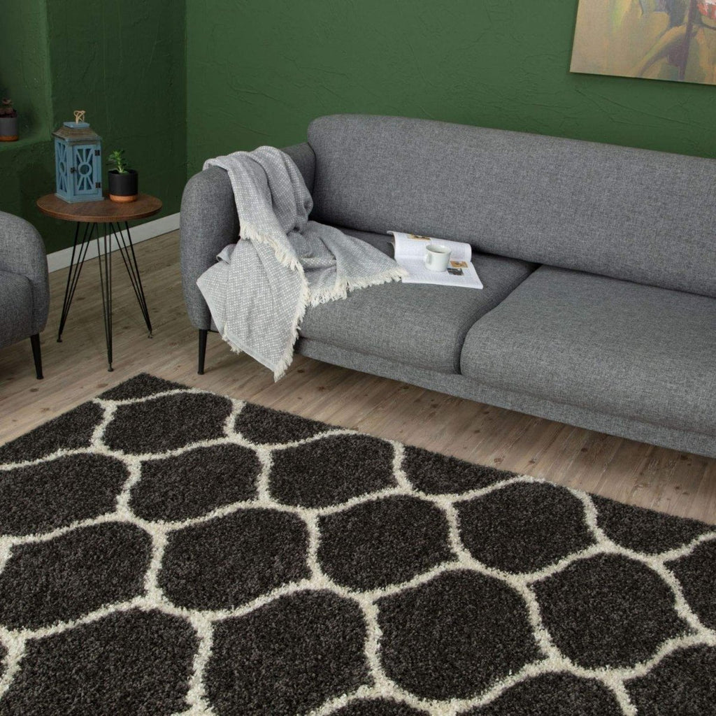 Moroccan Dark Grey Shaggy Rug | 640 - Joe’s Haven