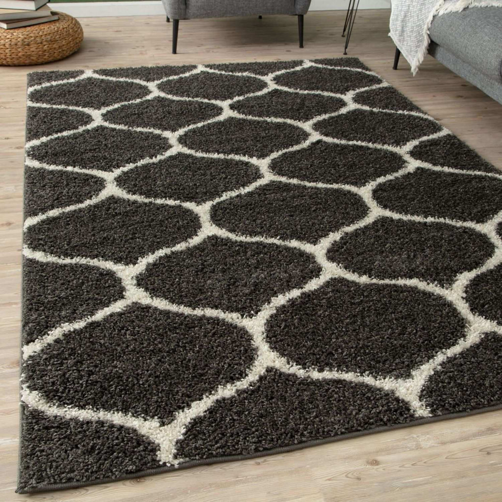 Moroccan Dark Grey Shaggy Rug | 640 - Joe’s Haven