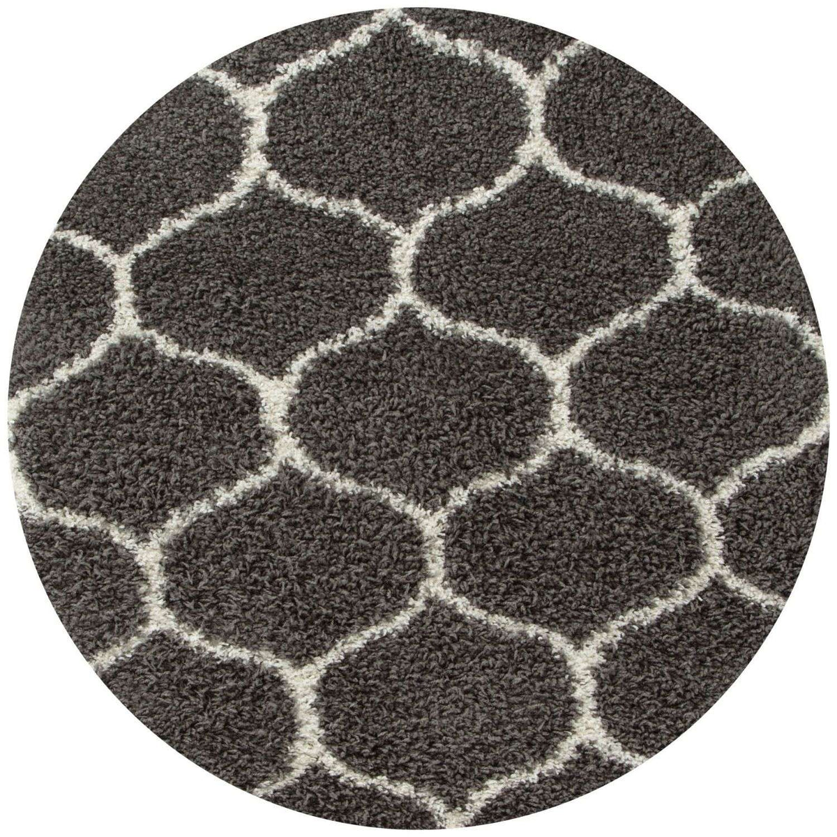Moroccan Dark Grey Shaggy Rug | 640
