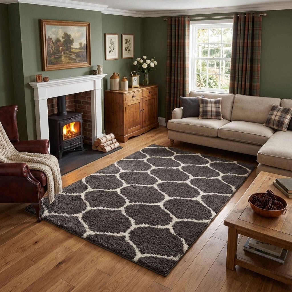 Moroccan Dark Grey Shaggy Rug | 640 - Joe’s Haven