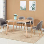 Lucia Halo Dining Set, a Table and Chairs Set of 4, Oak/Grey - Joe’s Haven