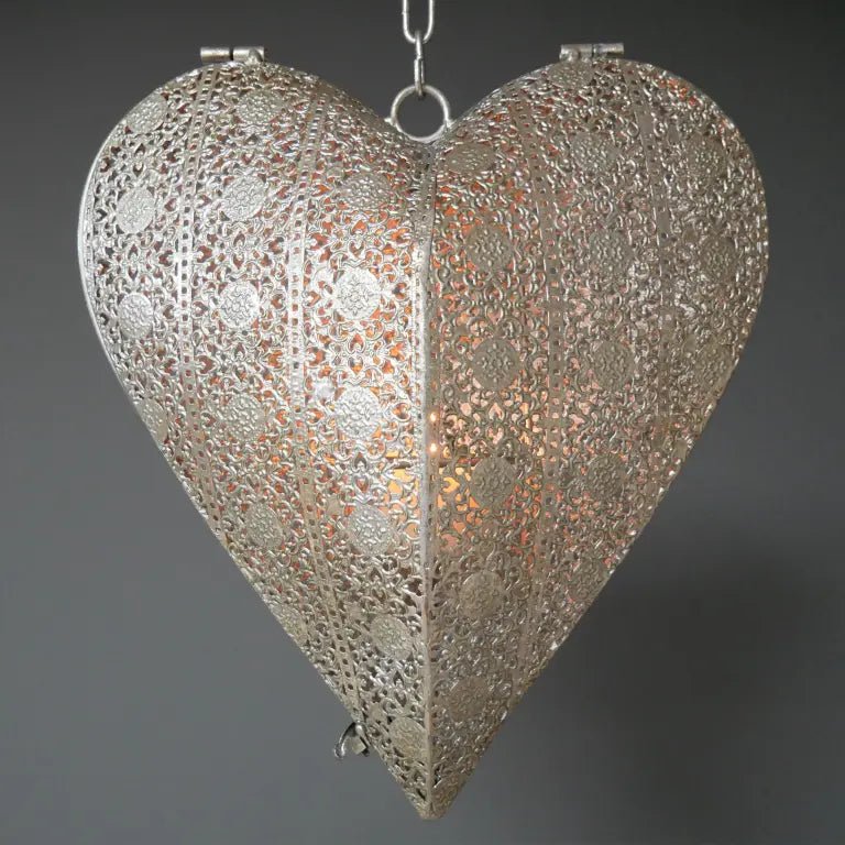 Lata Heart Lantern Hanging Decoration Tea Light Holder - Joe’s Haven