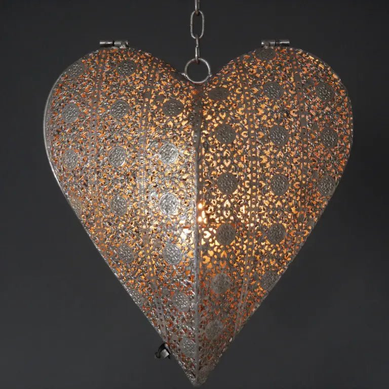 Lata Heart Lantern Hanging Decoration Tea Light Holder - Joe’s Haven