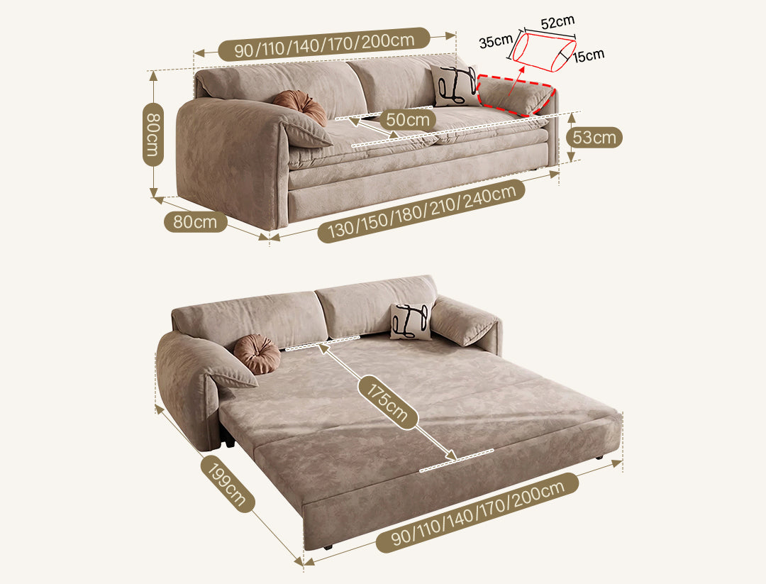 Moore Two Seater, Three Seater Sofa Bed With Storage