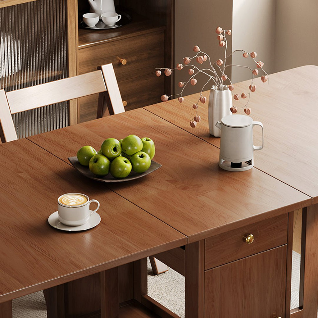 Salgado Folding Dining Table With Storage, Solid Wood - Joe’s Haven