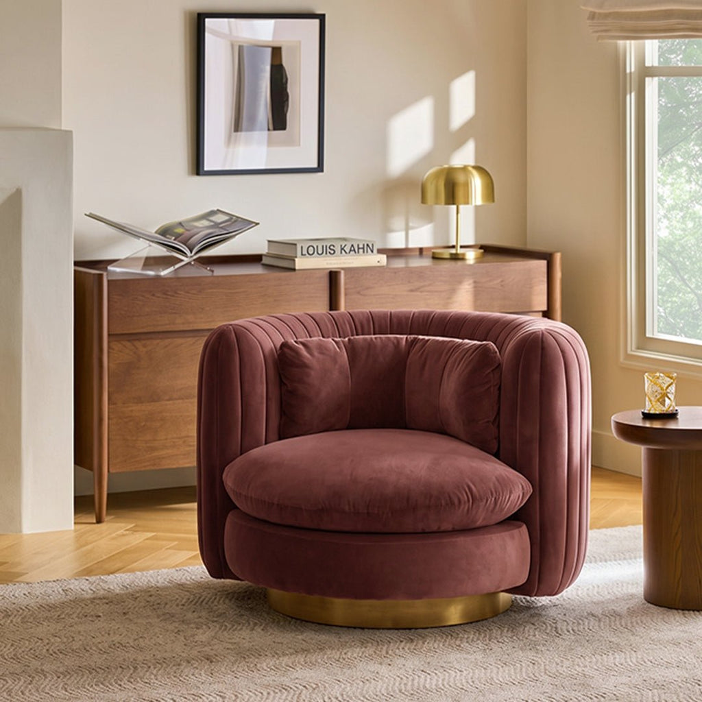 Nova Swivel Armchair, Boucle - Joe’s Haven