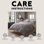 OLIVIA ROCCO Ribbed Fleece Reversible Teddy Duvet Set OEKO-TEX Certified Multiple Sizes - Joe’s Haven