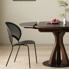 Caruso Round Folding Dining Table, Sintered Stone, Black - Joe’s Haven