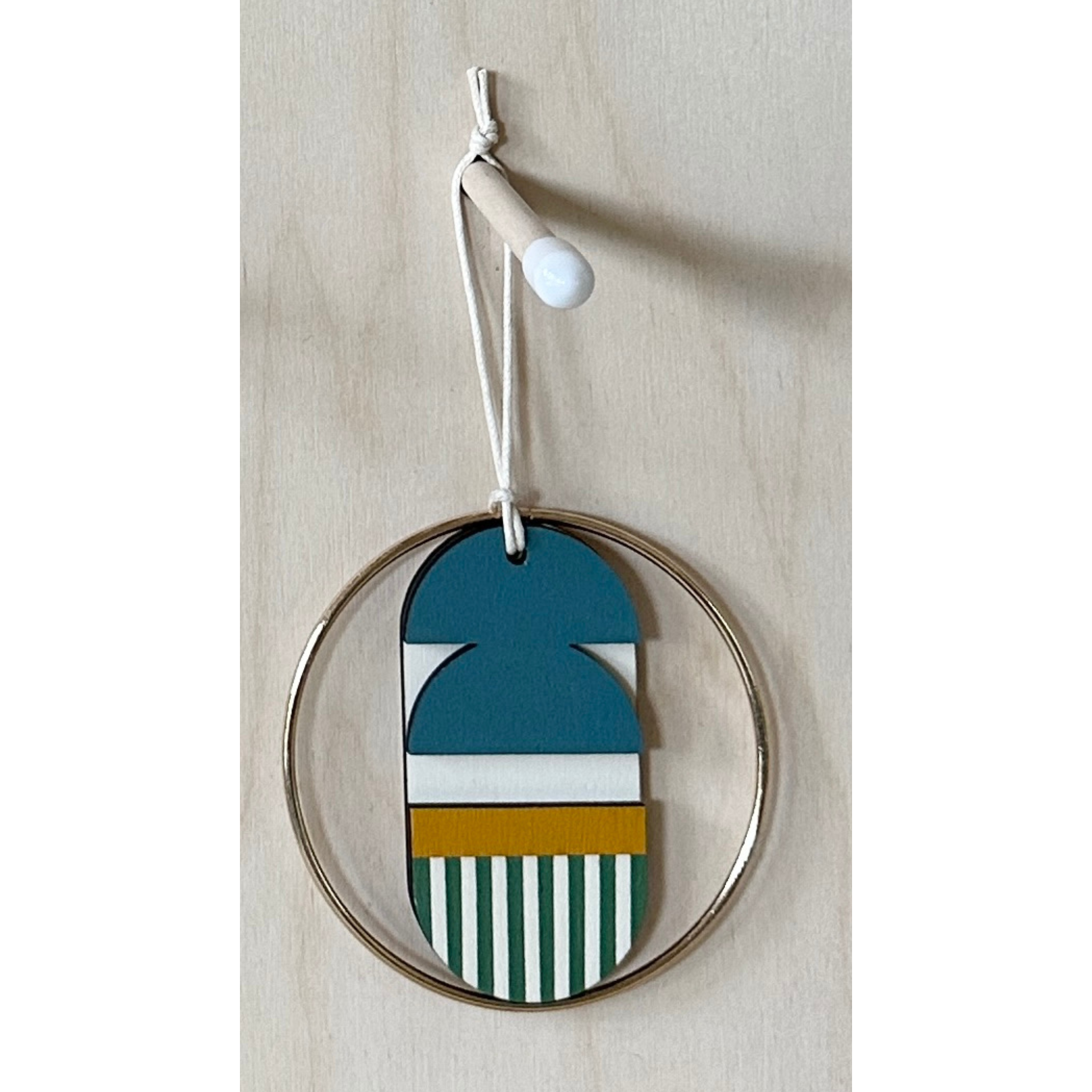 Small Geometric Wall Hanging - Mini Mid-Century Wall Art - Little Wooden Decoration - Contemporary Wall Decor