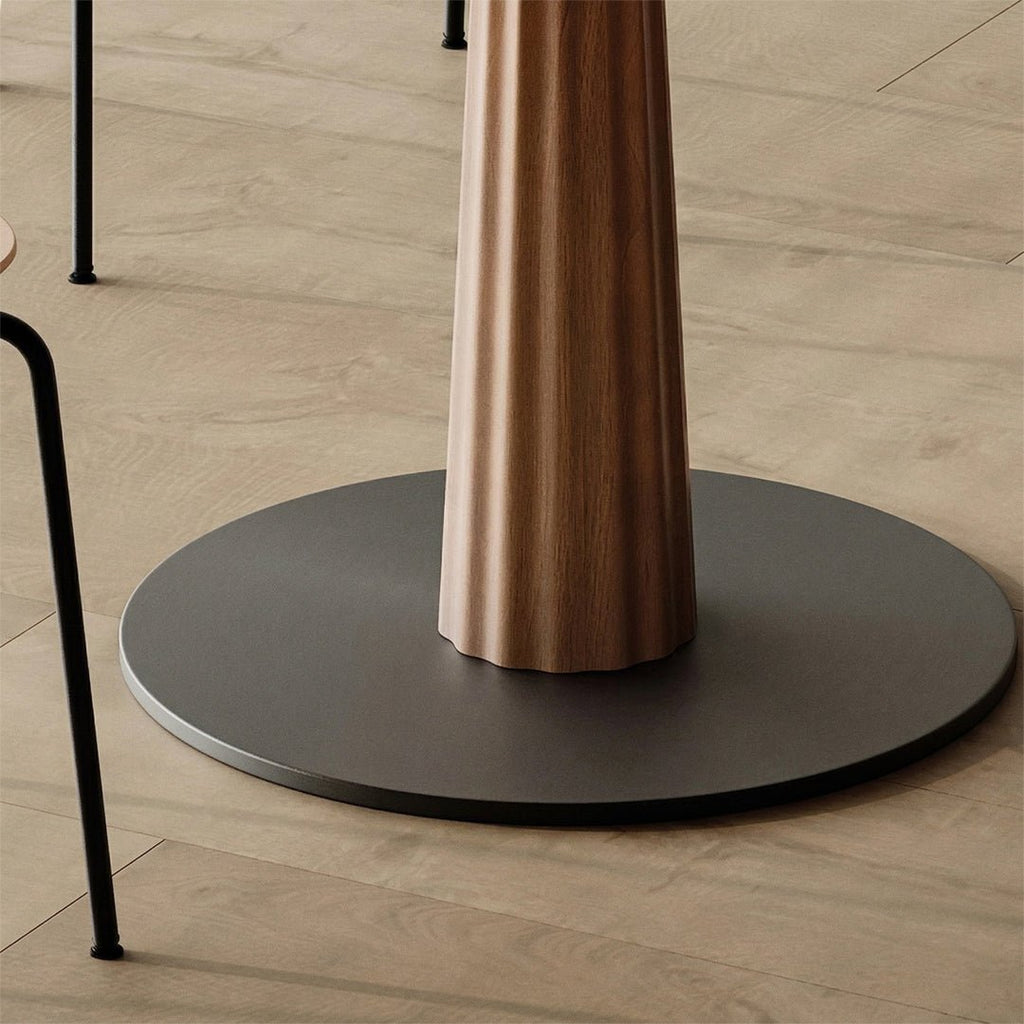 Anderson Small Round Dining Table, Sintered Stone & Solid Wood - Joe’s Haven