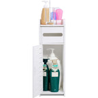 Small Bathroom Cabinet White 3 Tier Freestanding Tissue Box Storage Ejoyous - Joe’s Haven