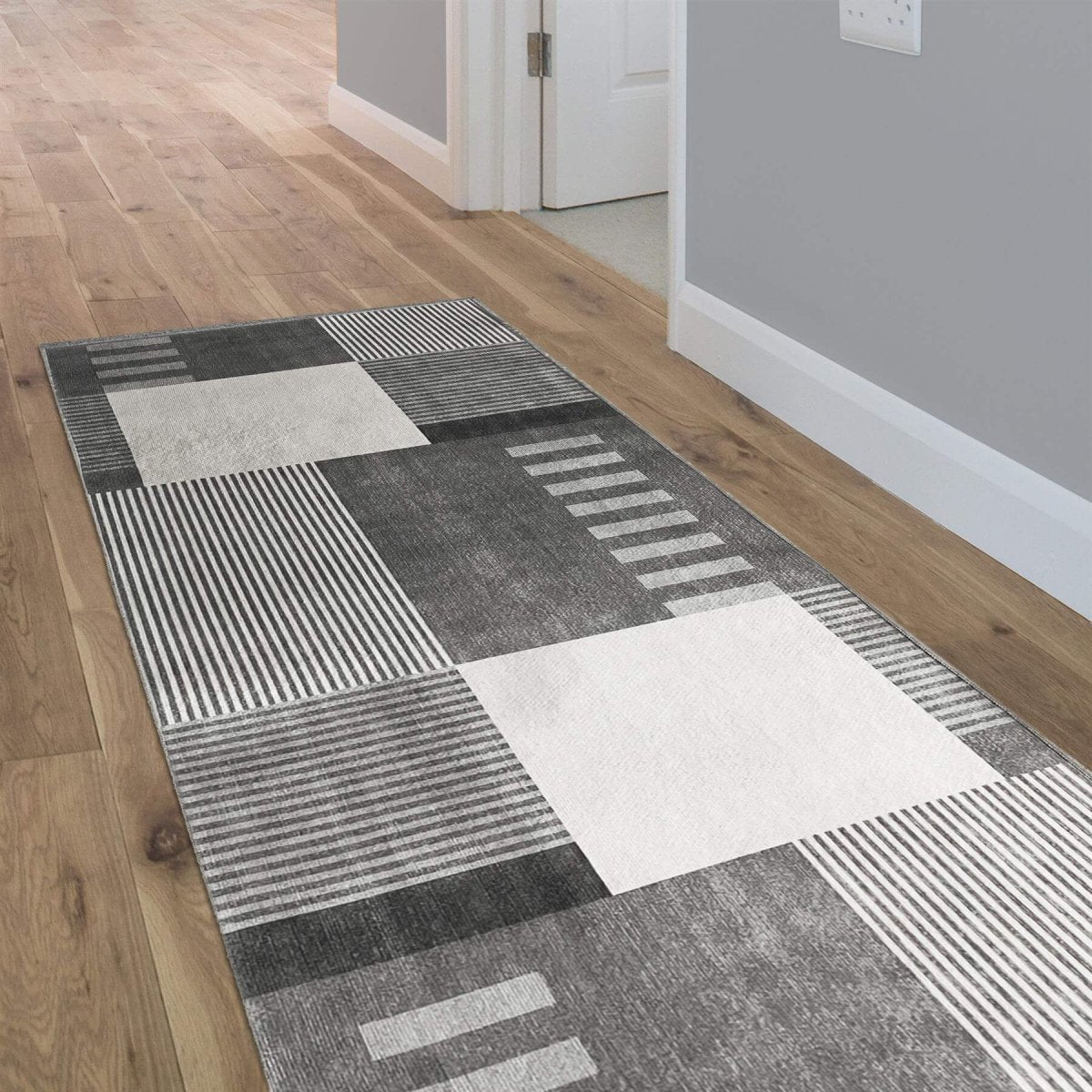 Tokyo Geo Blocks Grey Rug - Joe’s Haven