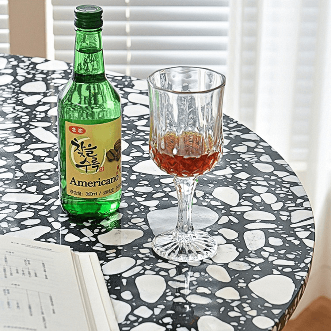 Martinez Small Round Dining Table, Marble - Joe’s Haven