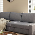 Edwards Three Seater Corner Sofa Bed With Storage, Linen