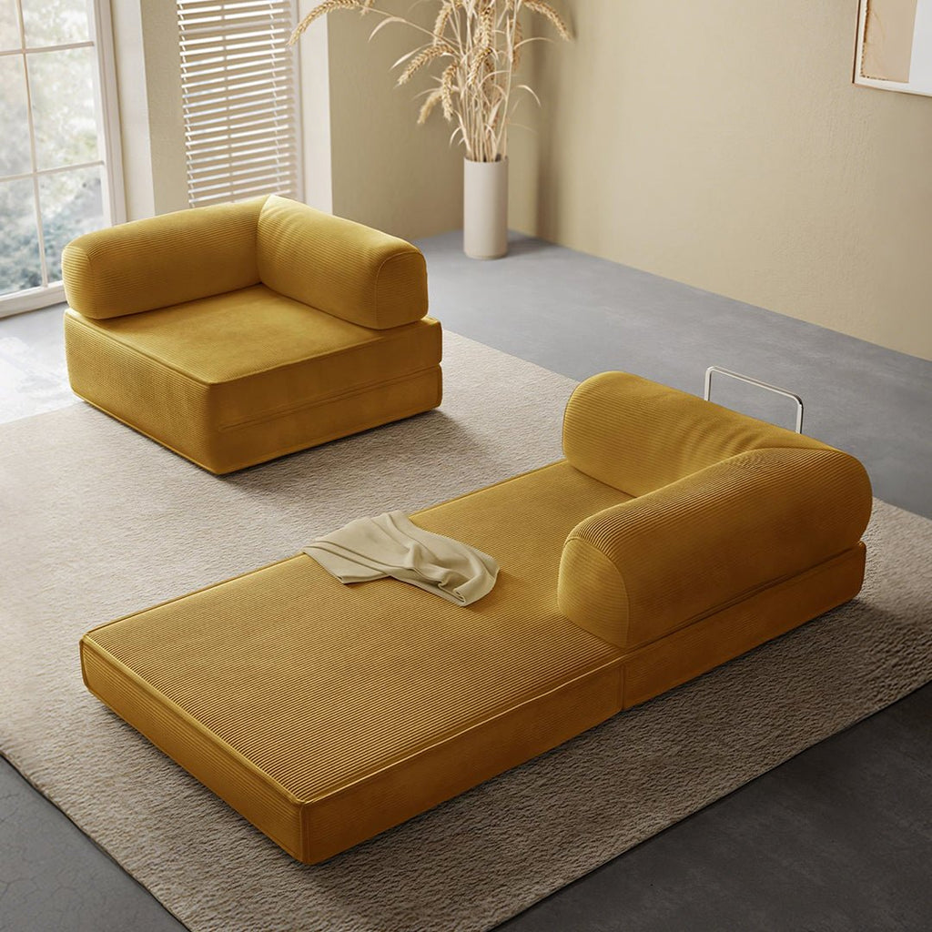 Van Buren Foldable Lazy Sofa Bed, Corduroy - Joe’s Haven