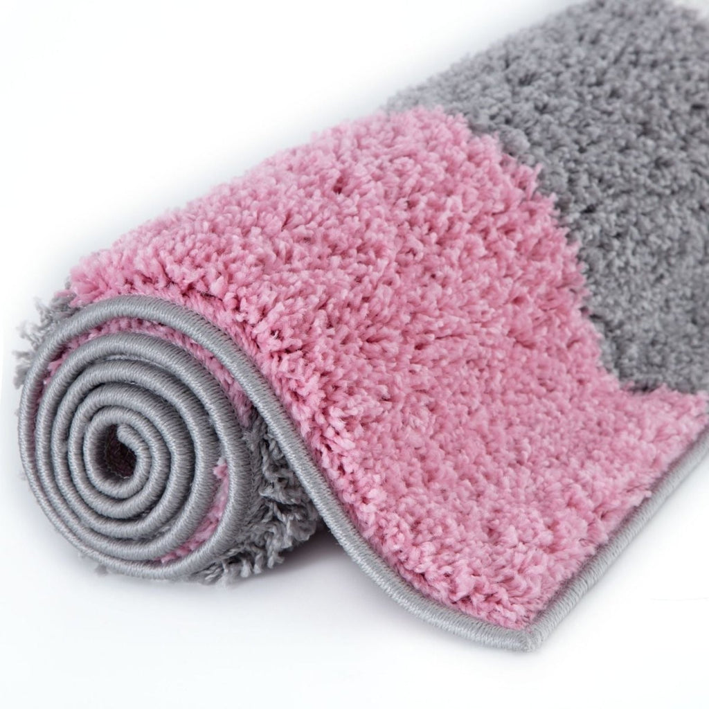 Myshaggy Geometric Pink Rug - Joe’s Haven