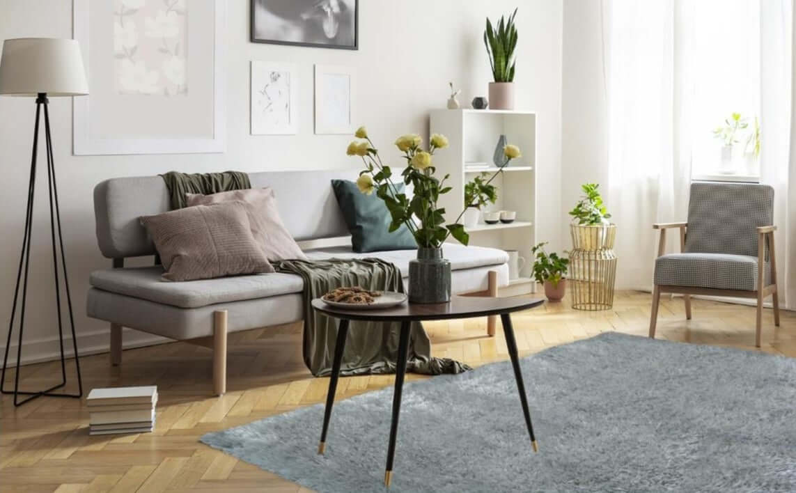 Lagom Duck Egg Blue Shaggy Rug - Joe’s Haven