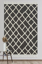 Scandi Indoor Rug Anthracite & White - Joe’s Haven