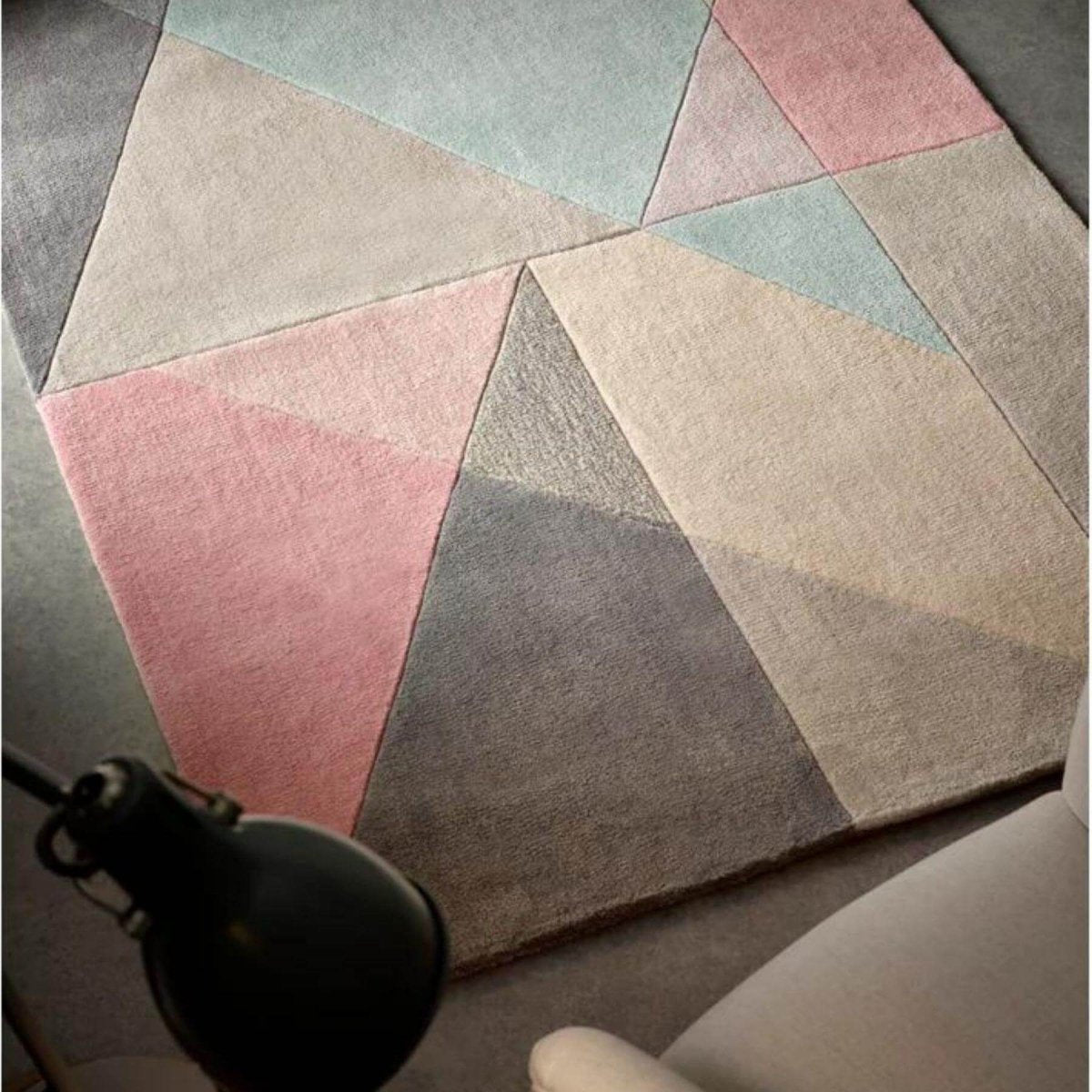 Trio Multi Pastel Geometric Rug - Joe’s Haven