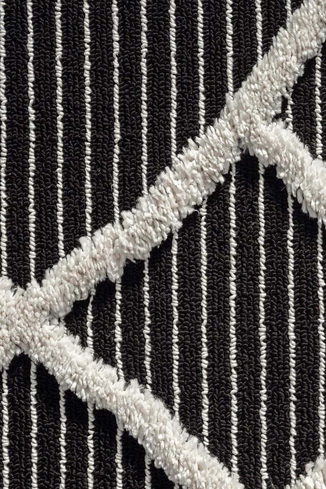 Scandi Indoor Rug Anthracite & White - Joe’s Haven