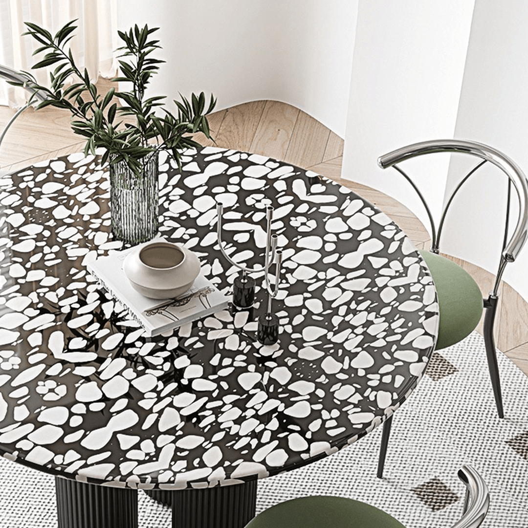 Martinez Small Round Dining Table, Marble - Joe’s Haven