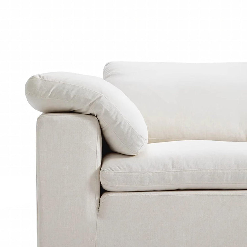 Farid Two Seater, Three Seater Sofa, Modular Sofa, White Linen - Joe’s Haven