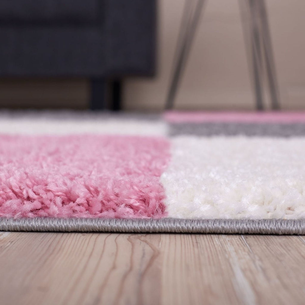 Myshaggy Geometric Pink Rug - Joe’s Haven
