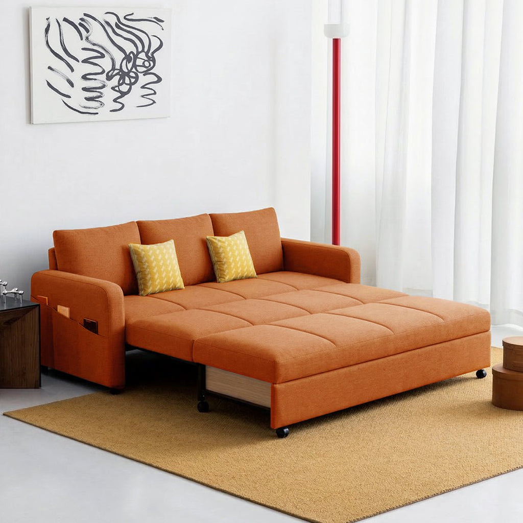 Gabriel Two Seater Sofa Bed, Linen - Joe’s Haven
