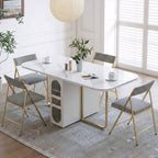 Weilai Concept Signature Folding Dining Table, White, Oval - Joe’s Haven