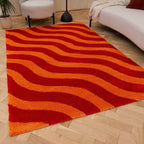 Joli Wave Red & Orange Rug - Joe’s Haven