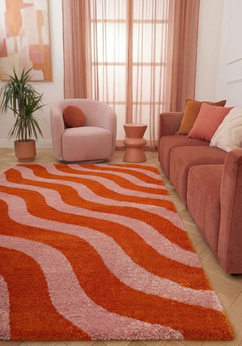 Joli Wave Orange & Pink Rug - Joe’s Haven