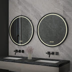 LUVODI 800x800mm Round LED Bathroom Mirror, Black Frame, Anti - Fog, Touch Sensor - Joe’s Haven