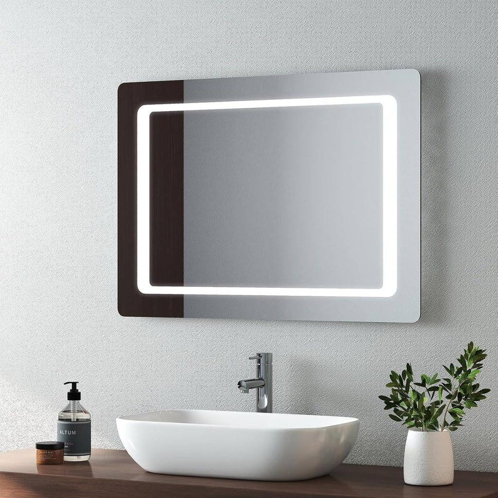 LED Bathroom Mirror 700x500mm Demister Shaver Socket Sensor Switch EMKE - Joe’s Haven