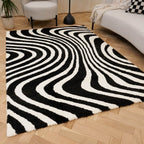 Joli Striped Black & White Rug - Joe’s Haven