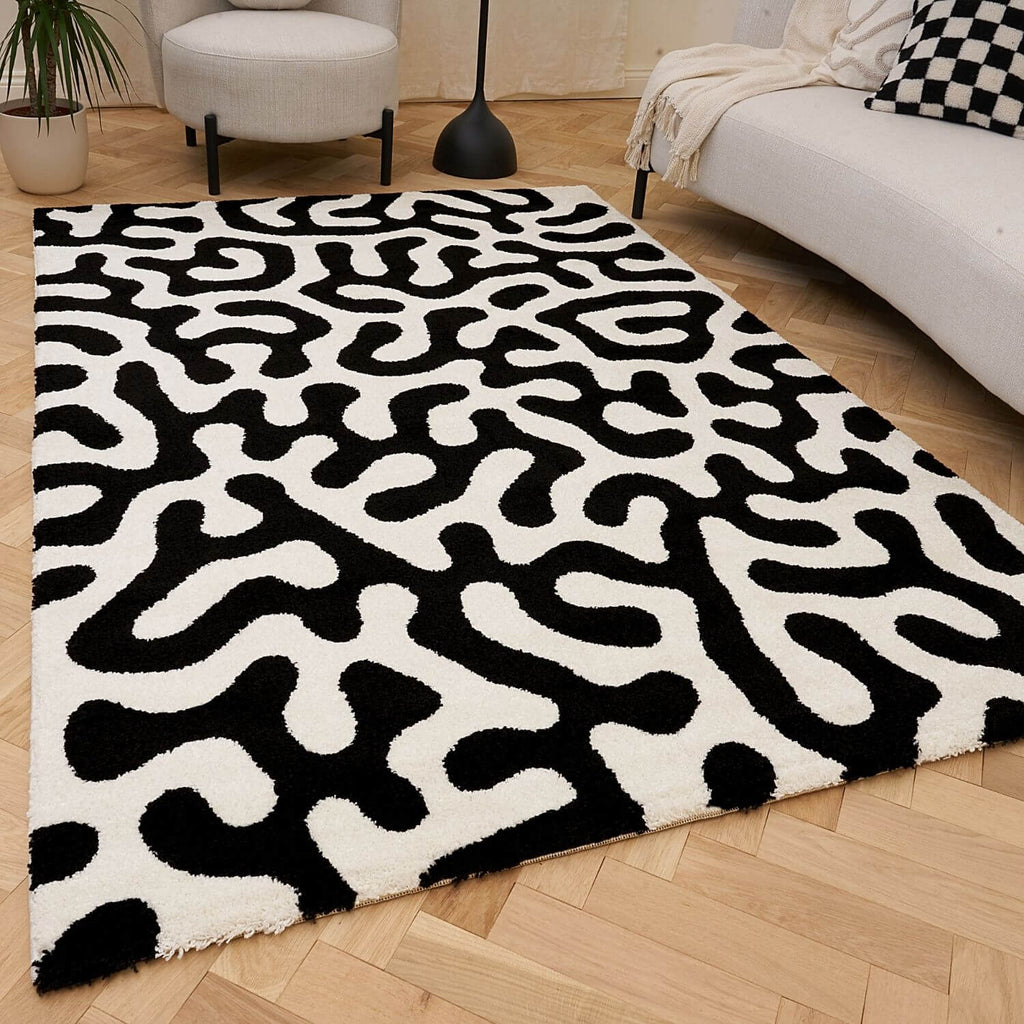 Joli Doodle Black & White Rug - Joe’s Haven