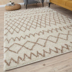 Moroccan Ivory Beige Shaggy Rug | 930 - Joe’s Haven
