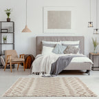 Moroccan Ivory Beige Shaggy Rug | 930 - Joe’s Haven