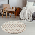 Moroccan Ivory Beige Shaggy Rug | 930 - Joe’s Haven