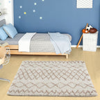Moroccan Ivory Beige Shaggy Rug | 930 - Joe’s Haven