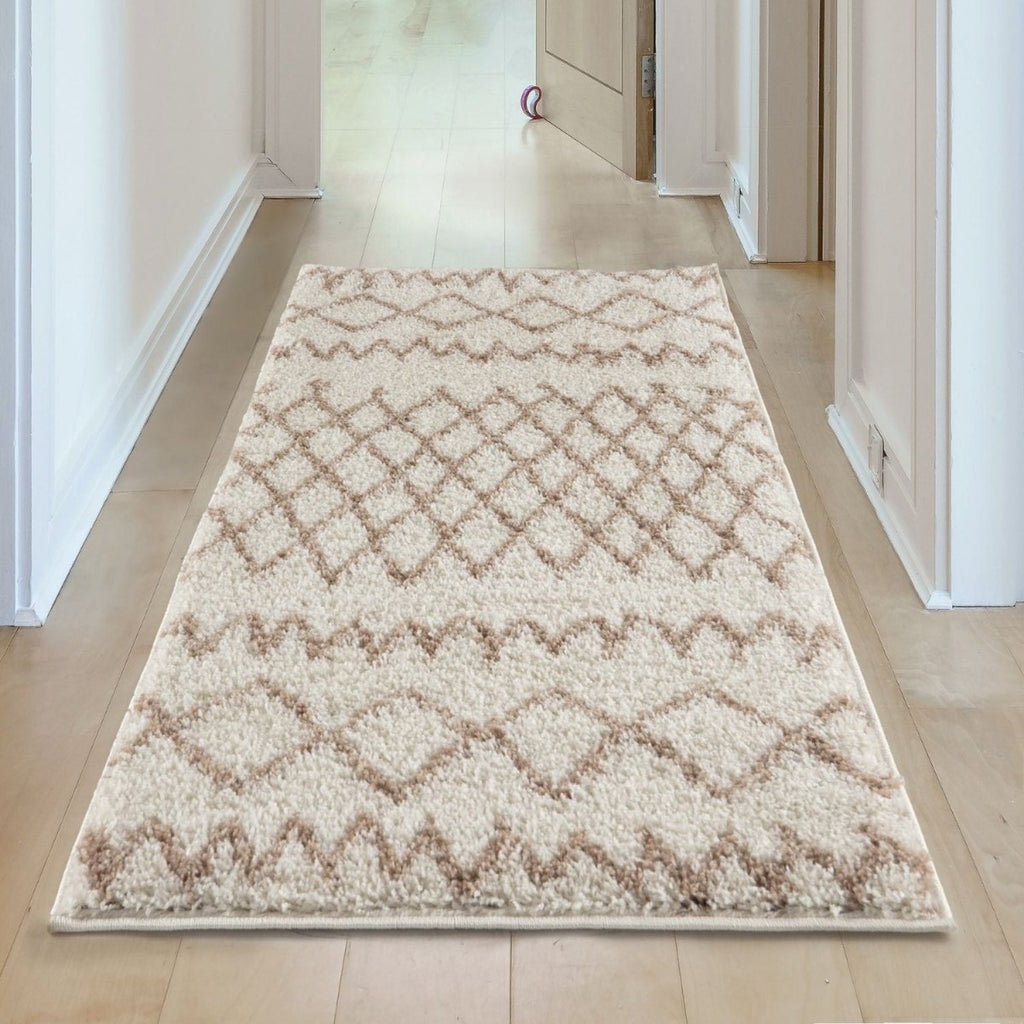 Moroccan Ivory Beige Shaggy Rug | 930 - Joe’s Haven