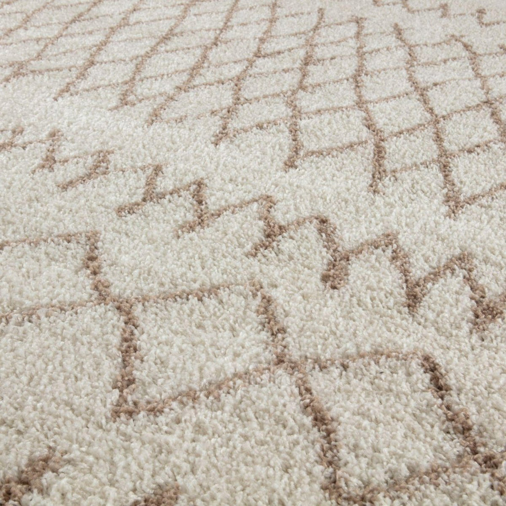 Moroccan Ivory Beige Shaggy Rug | 930 - Joe’s Haven