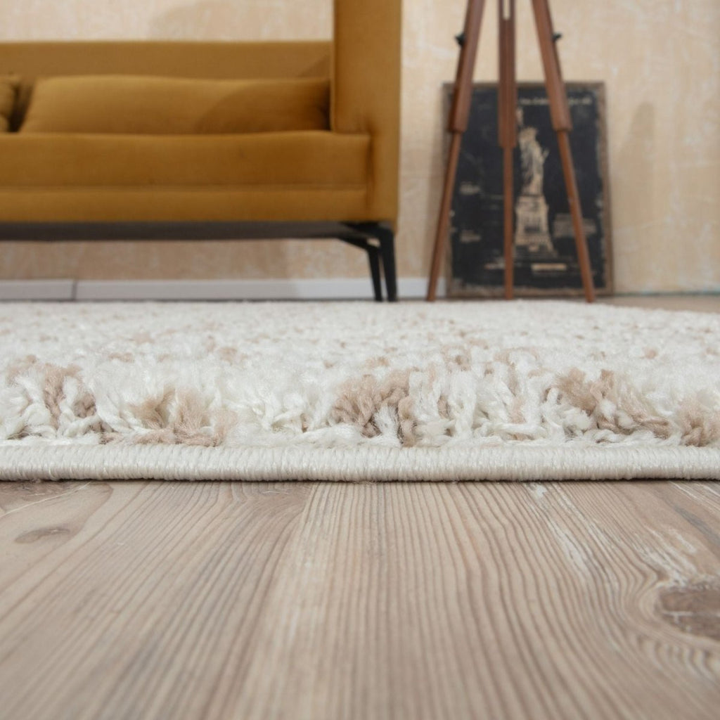 Moroccan Ivory Beige Shaggy Rug | 930 - Joe’s Haven