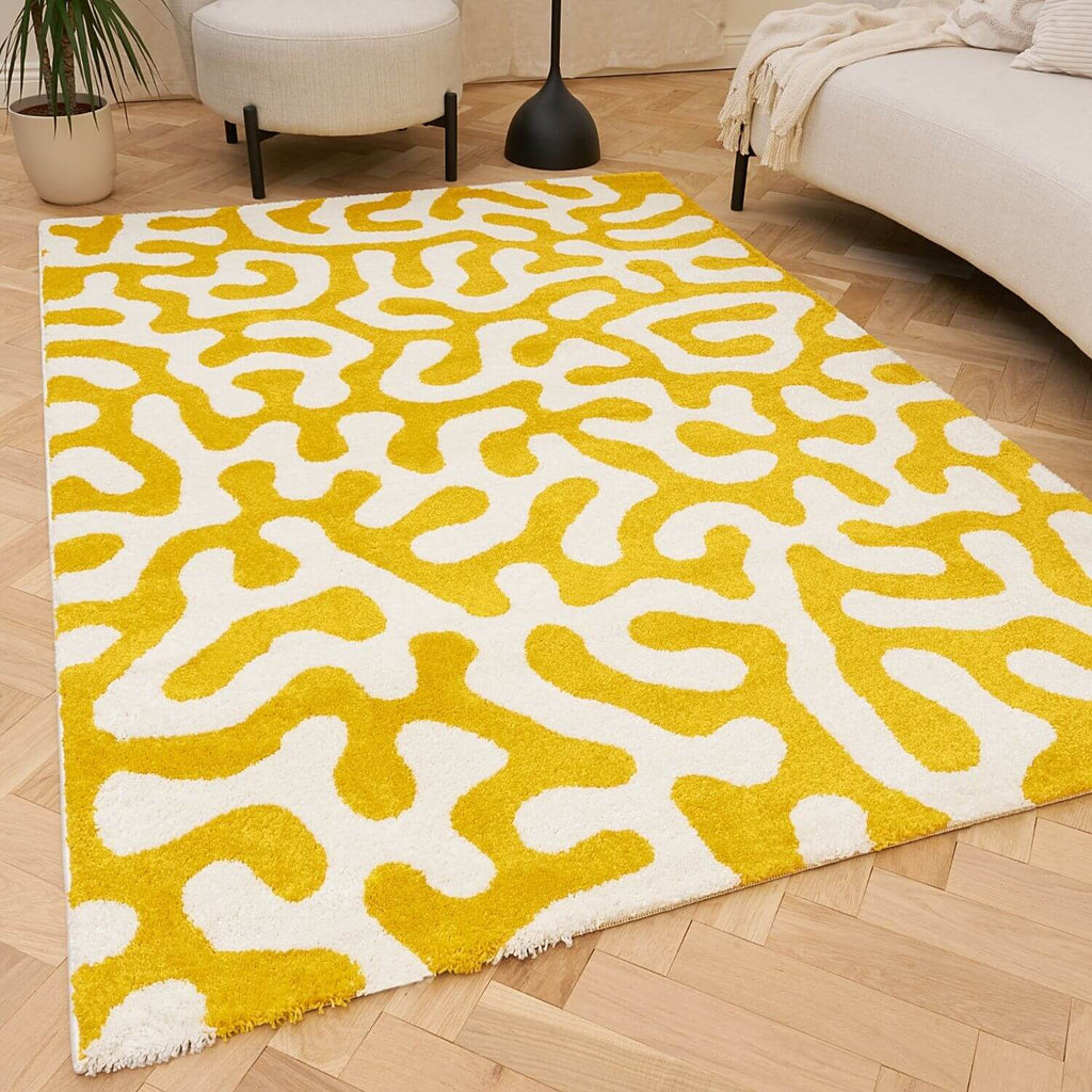 Joli Doodle Yellow & White Rug - Joe’s Haven