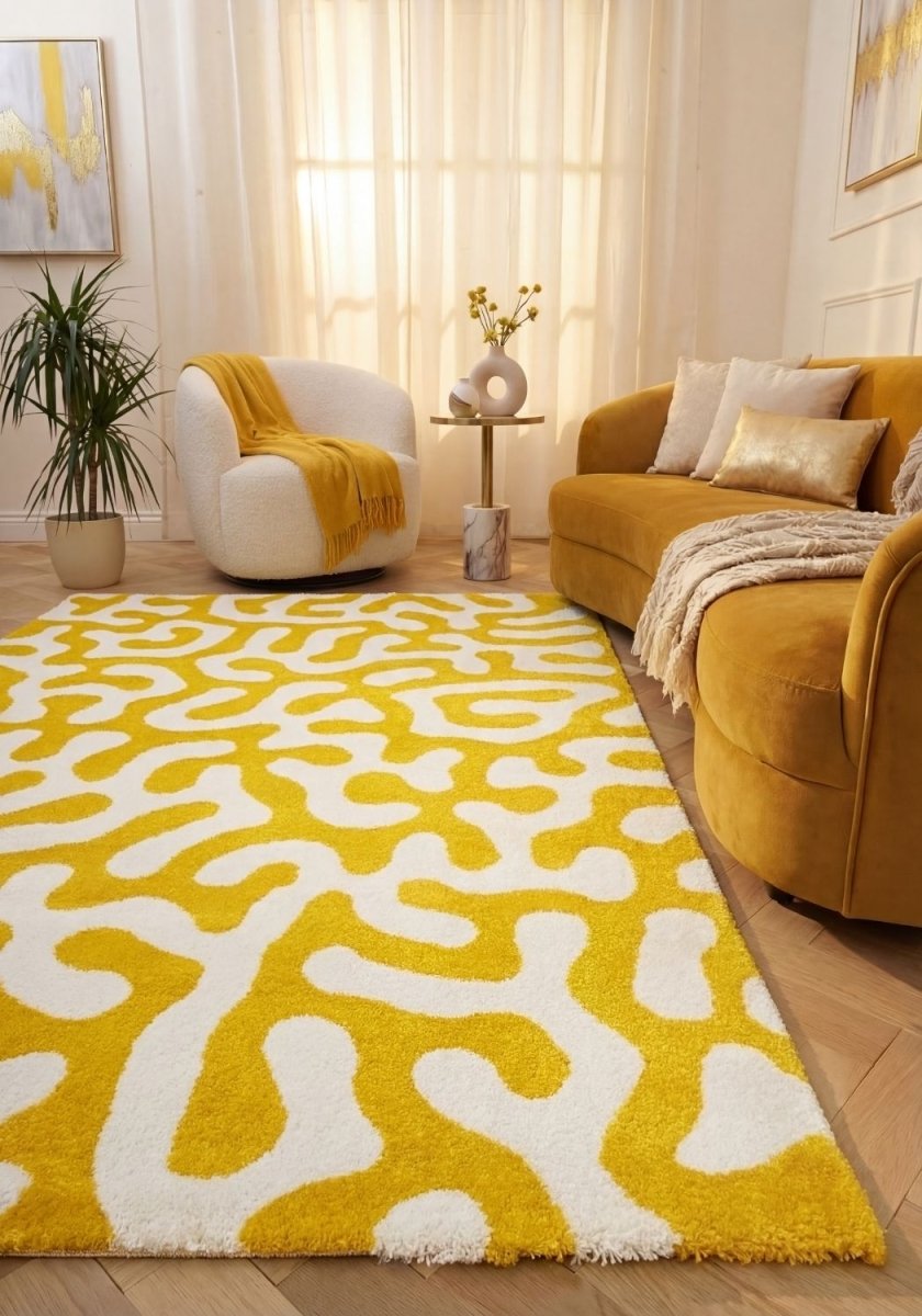 Joli Doodle Yellow & White Rug - Joe’s Haven