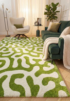 Joli Doodle Green & White Rug - Joe’s Haven