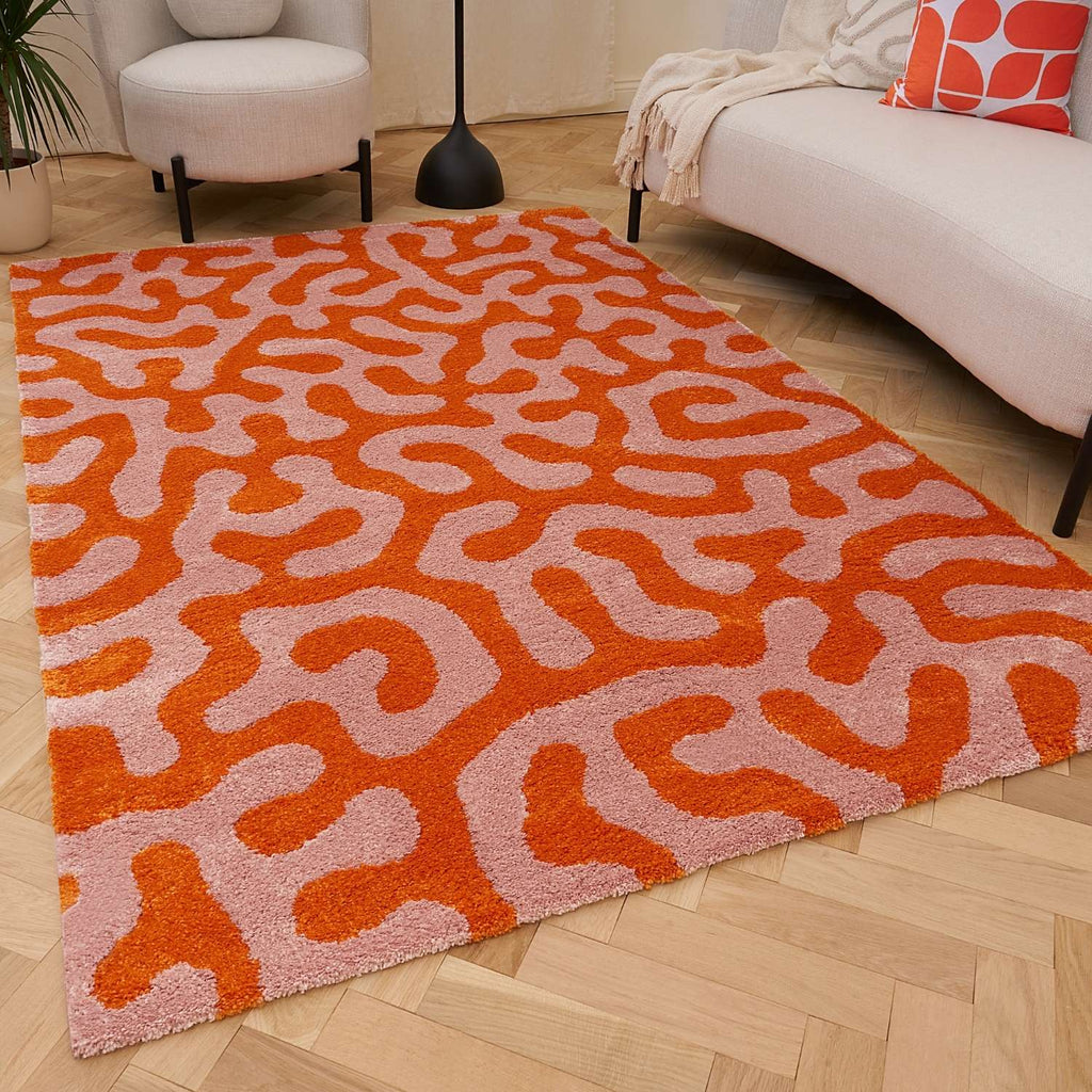 Joli Doodle Orange & Pink Rug - Joe’s Haven