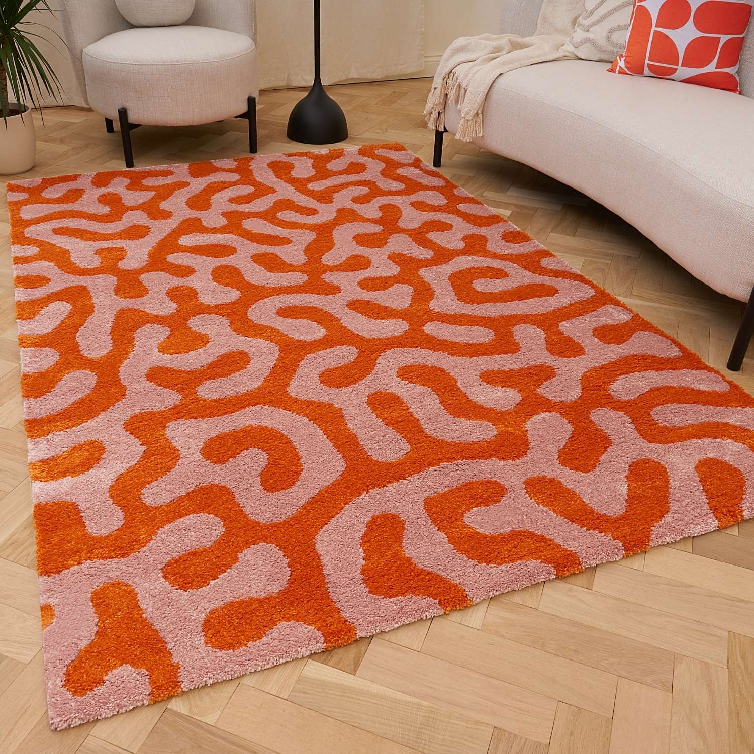 Joli Doodle Orange & Pink Rug - Joe’s Haven