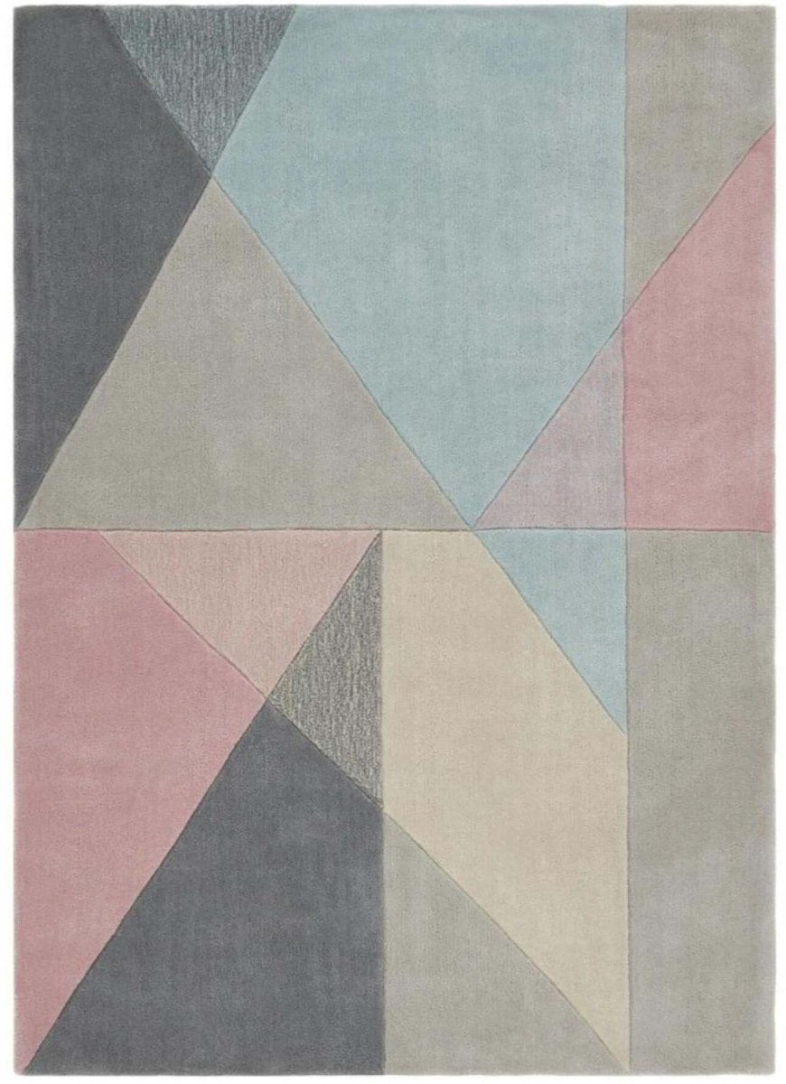 Trio Multi Pastel Geometric Rug - Joe’s Haven